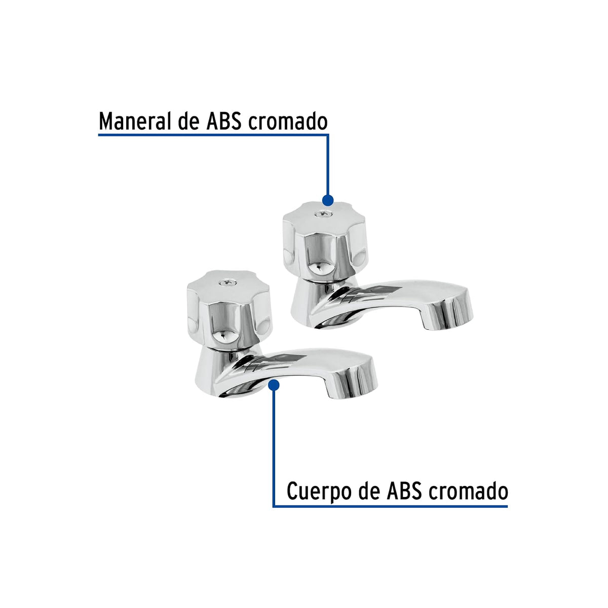 Foset Basic MP-242, Juego 2 llaves plásticas individuales para lavabo