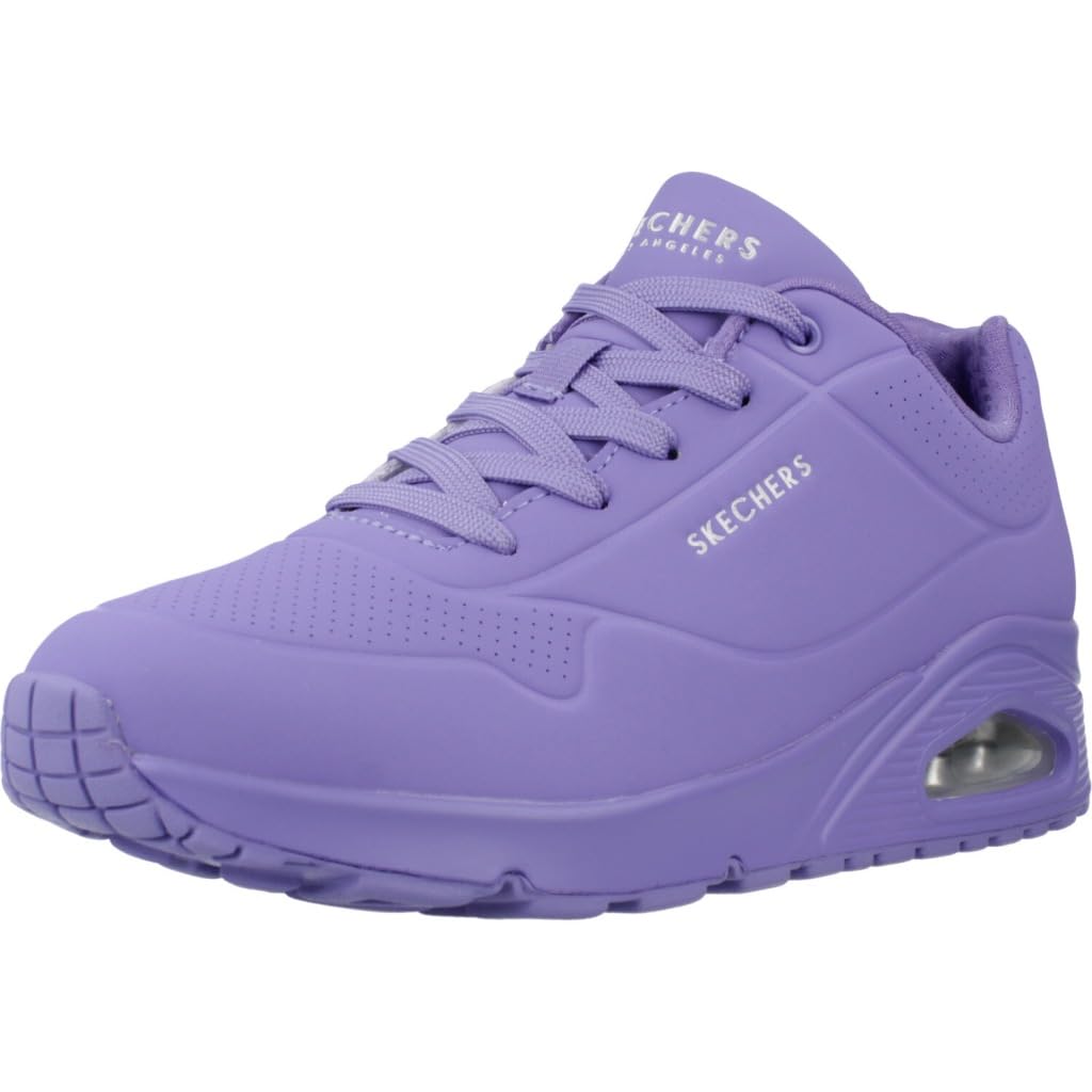 Skechers Uno Stand on Air Tenis Casuales para Mujer - 22.0 cm - Purple Durabuck Mesh