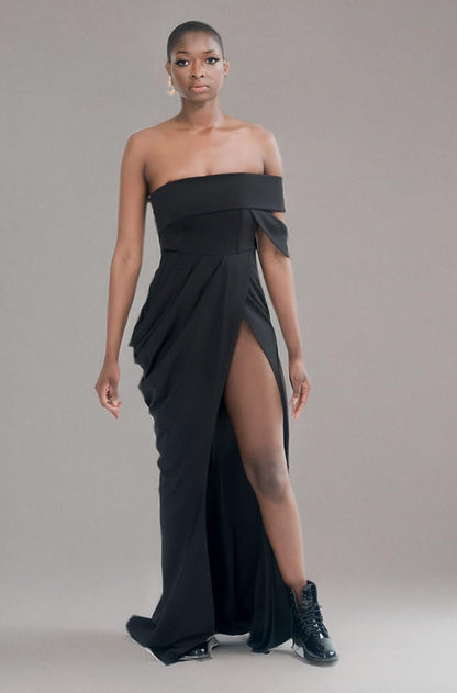 Pantora Long Draped Dress Vestido Mujer