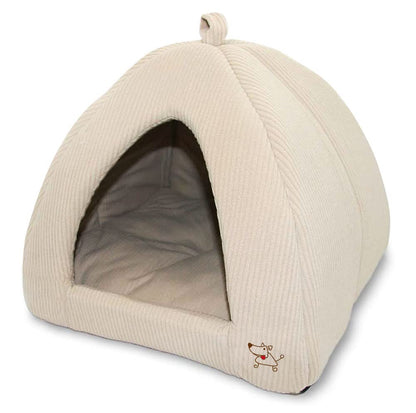 Best Pet Supplies Cama Tipo Tienda para Perro y Gato - Medium - Corduroy Beige