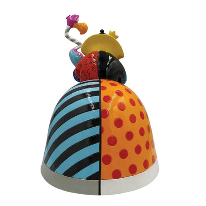 Enesco Disney by Romero Britto Alicia en el país de Las Maravillas Figura de mazo de Flamenco, 8.27 Pulgadas, Multicolor
