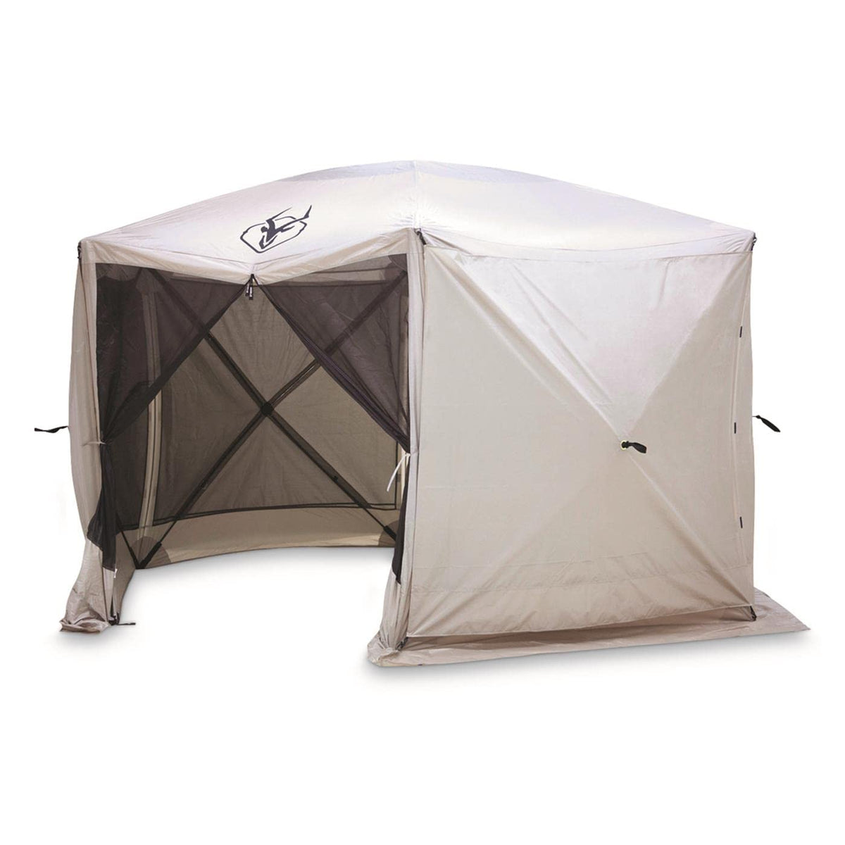Gazelle Tents™, 3 Paneles de Viento para cenador, Paneles de Viento portátiles, Paneles de privacidad, Impermeable, Arena desierta, GA104, Color café