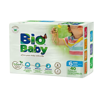 Bio Baby Pañal Bebé , Talla 6 XXG -grande, 160 units