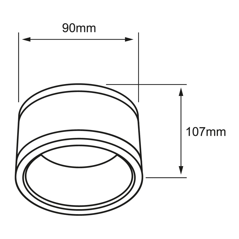 Tecnolite Lámpara Plafón LED de Sobreponer 15 W, Luz Blanca Configurable, IP65, IK08, Interior y Exterior, LED integrado