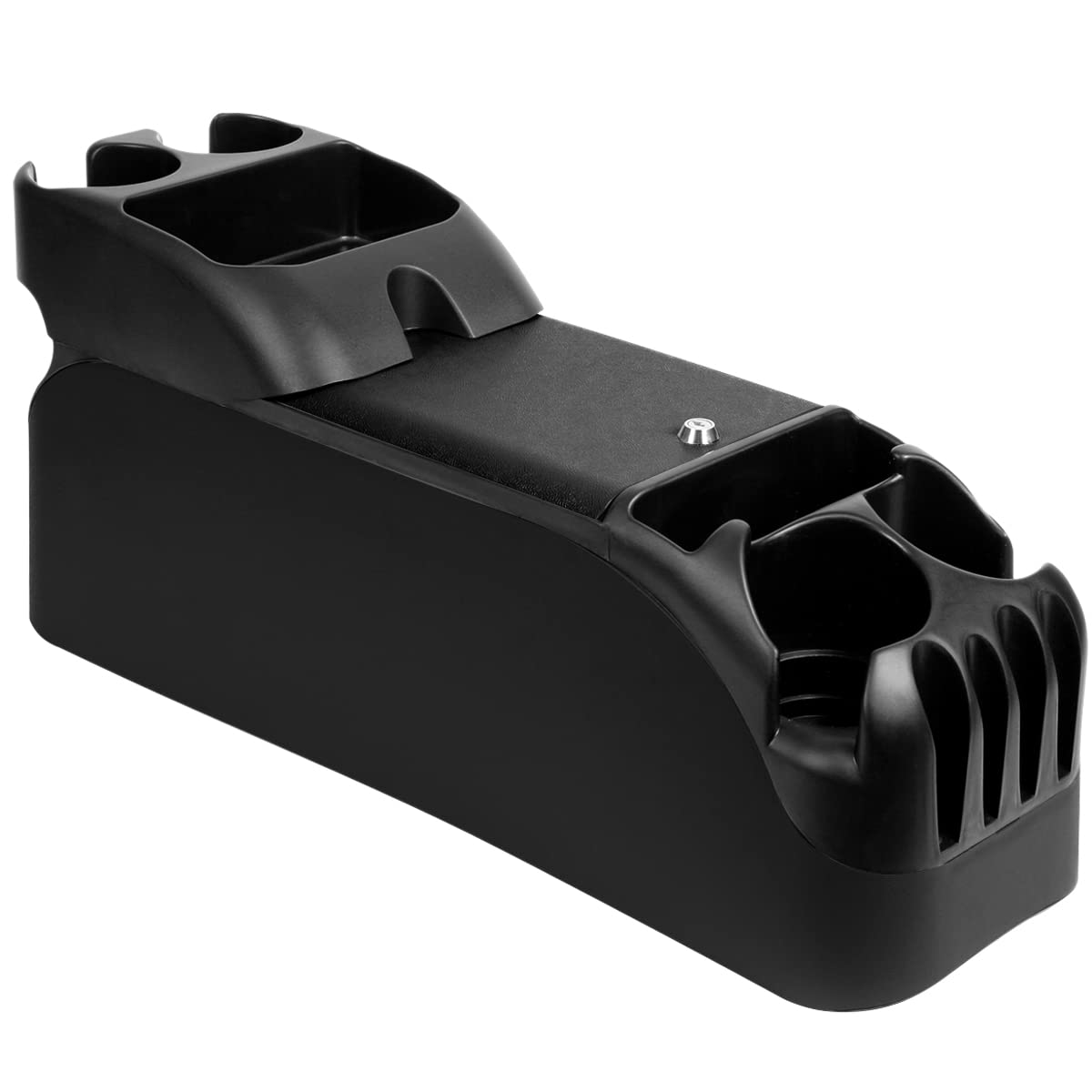 Moblorg 2154211 Consola Central para Minivans SUV con Portavasos Adicionales y Almacenamiento Grande 27x11.5x8.5 Pulgadas, Negro