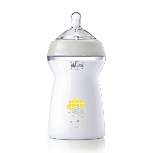 CHICCO, Biberón Natural Feeling, Color Blanco, 330 ml