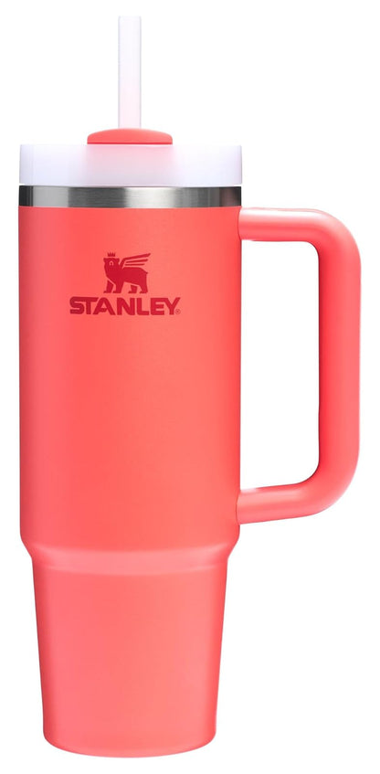 Stanley Quencher H2.0 Vaso con Asa y Popote, Tapa FlowState - 30 oz - Coral caliente