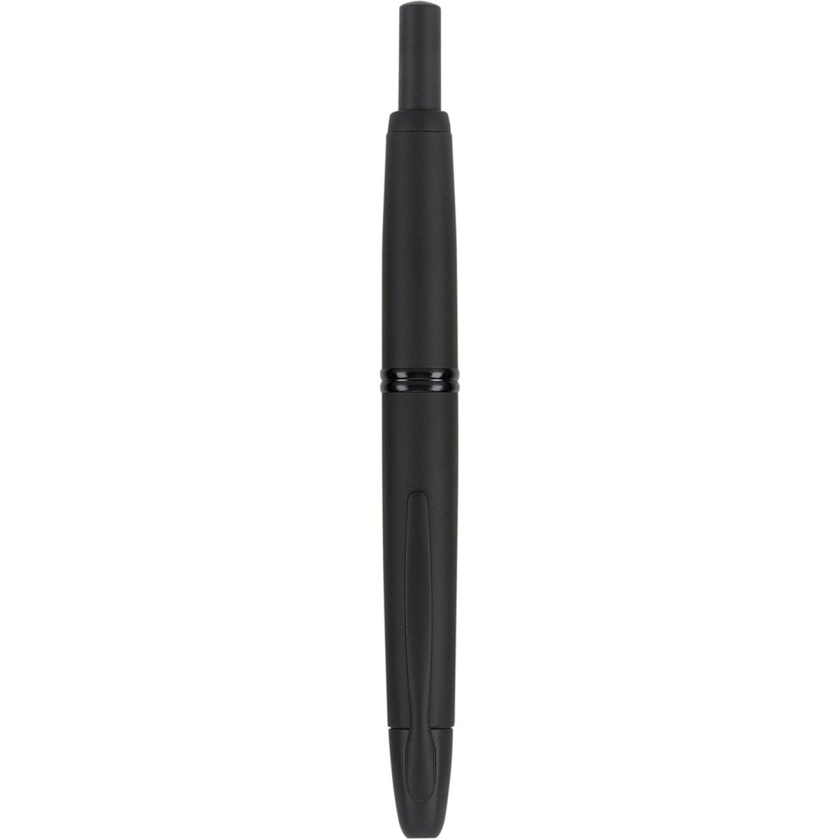 Pilot Vanishing Point, Pluma Fuente Retráctil Negra Mate, Tinta Líquida Azul, Mediano, Estuche 1 Pieza (60581)