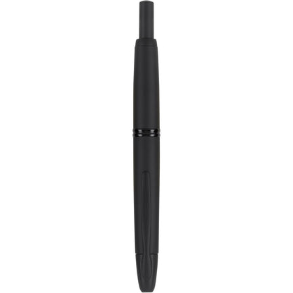 Pilot Vanishing Point, Pluma Fuente Retráctil Negra Mate, Tinta Líquida Azul, Mediano, Estuche 1 Pieza (60581)