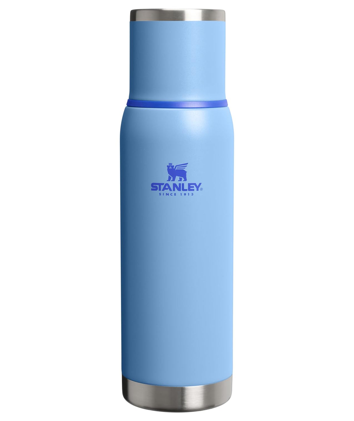 Stanley Adventure-To-Go - Botella al aspiradora de 1.1 cuartos | boca ancha con tapa a prueba de fugas | Mantiene las bebidas calientes o frías | Plegable para viajes | Botella térmica de acero