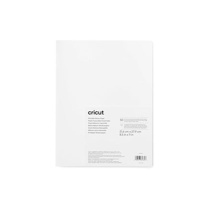 Cricut Papel Calcomanía Imprimible 50 Sheets | 50 unidades, tamaño carta EE. UU., 8.5 x 11 pulgadas