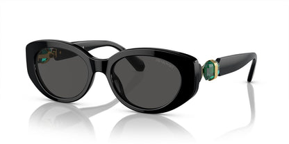Swarovski 0SK6002 Gafas de Sol para Mujer, Forma Oval Color Negro