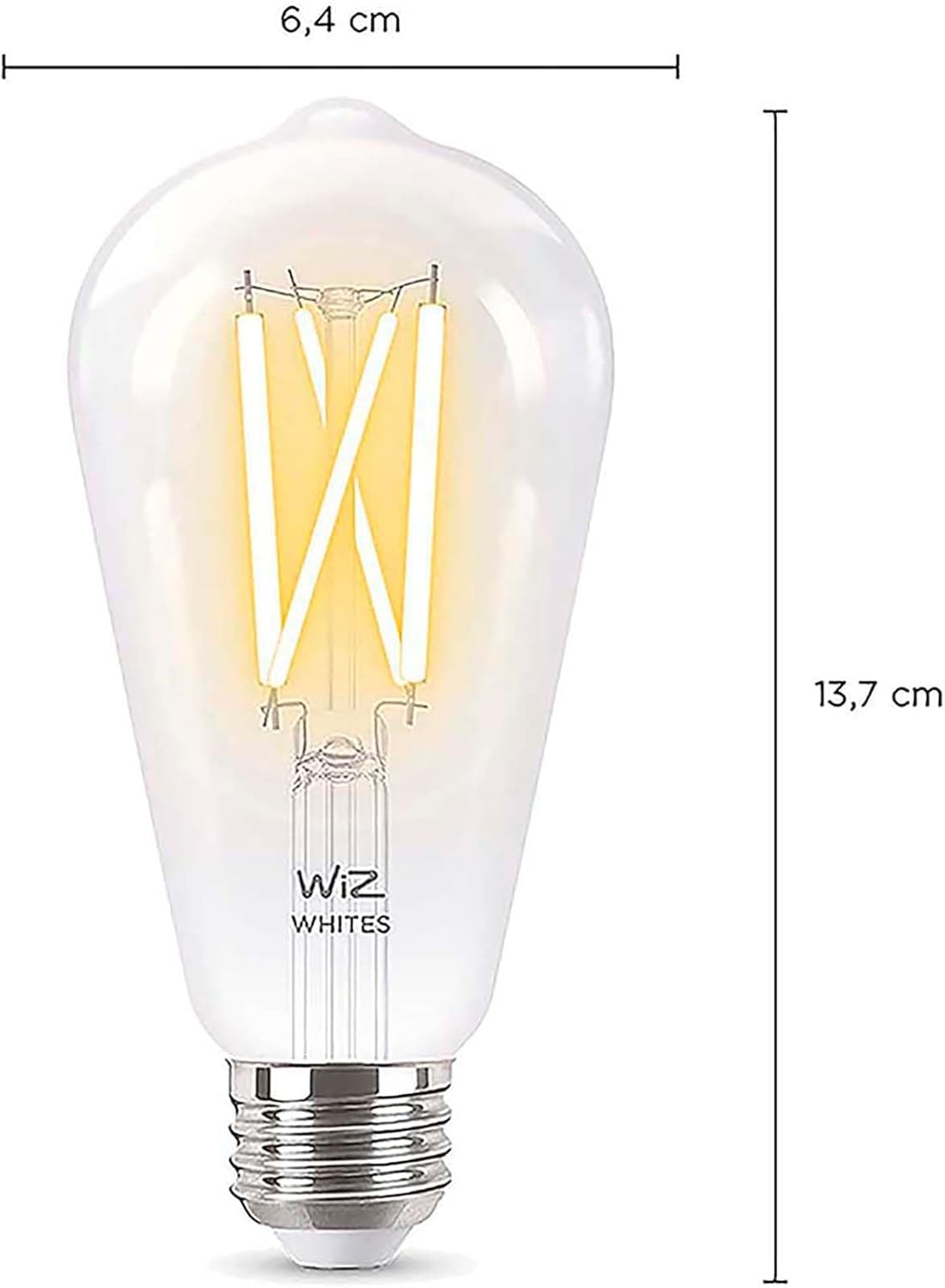 WiZ Foco ST19 Tunable White Controlable por Wi-Fi + Bluetooth, Transparente