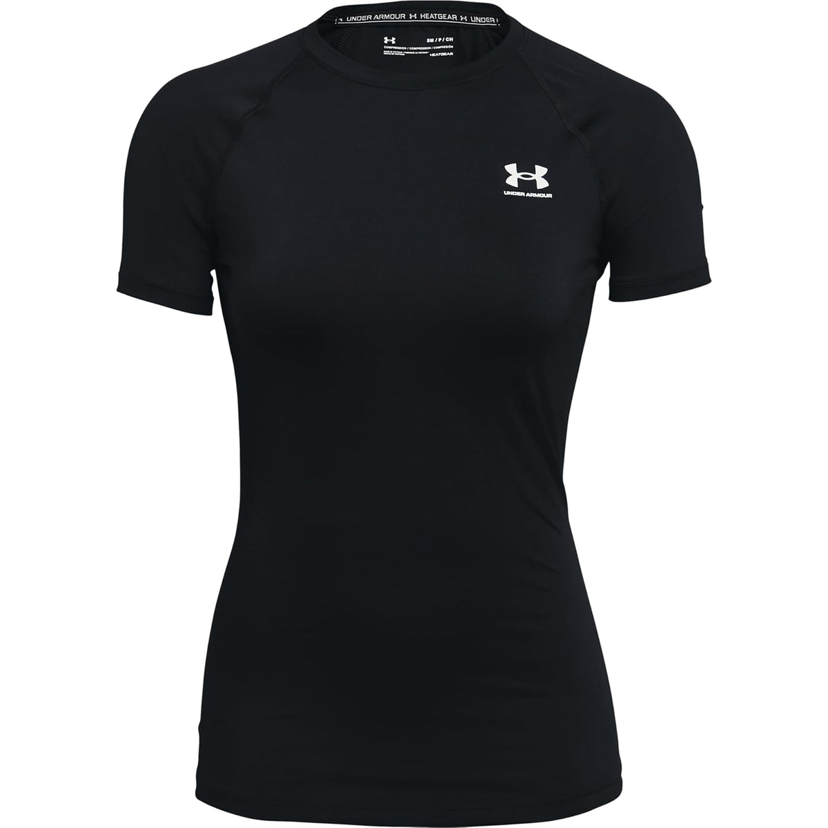 Under Armour Heatgear Playera de Compresión Manga Corta Mujer - Negro (001) - Blanco - XXL