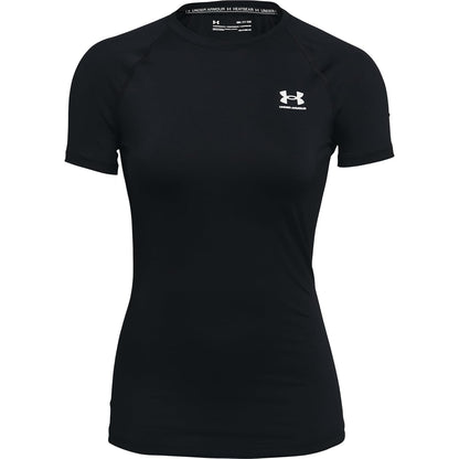 Under Armour Heatgear Playera de Compresión Manga Corta Mujer - Negro (001) - Blanco - XXL