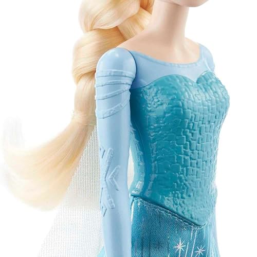 Mattel, Disney Frozen Elsa Muñeca con look reina de hielo, juguete +3 años (Mattel HLW47)