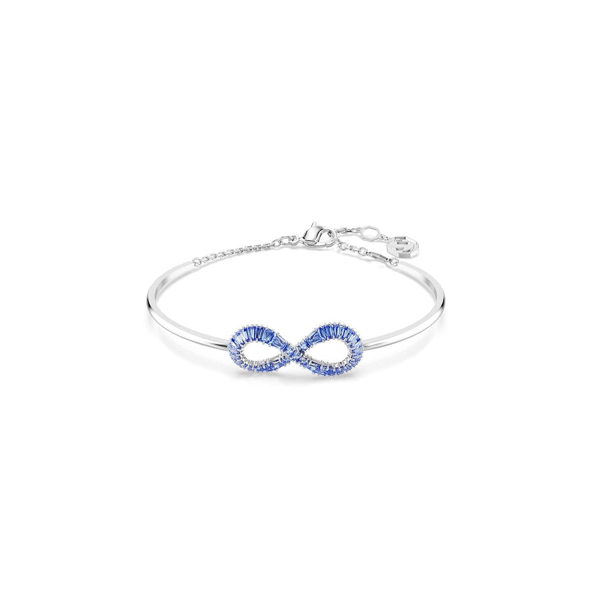 Swarovski Infinity - Colección de joyas de corazón, collares y pulseras, acabado en tono rodio, cristales transparentes
