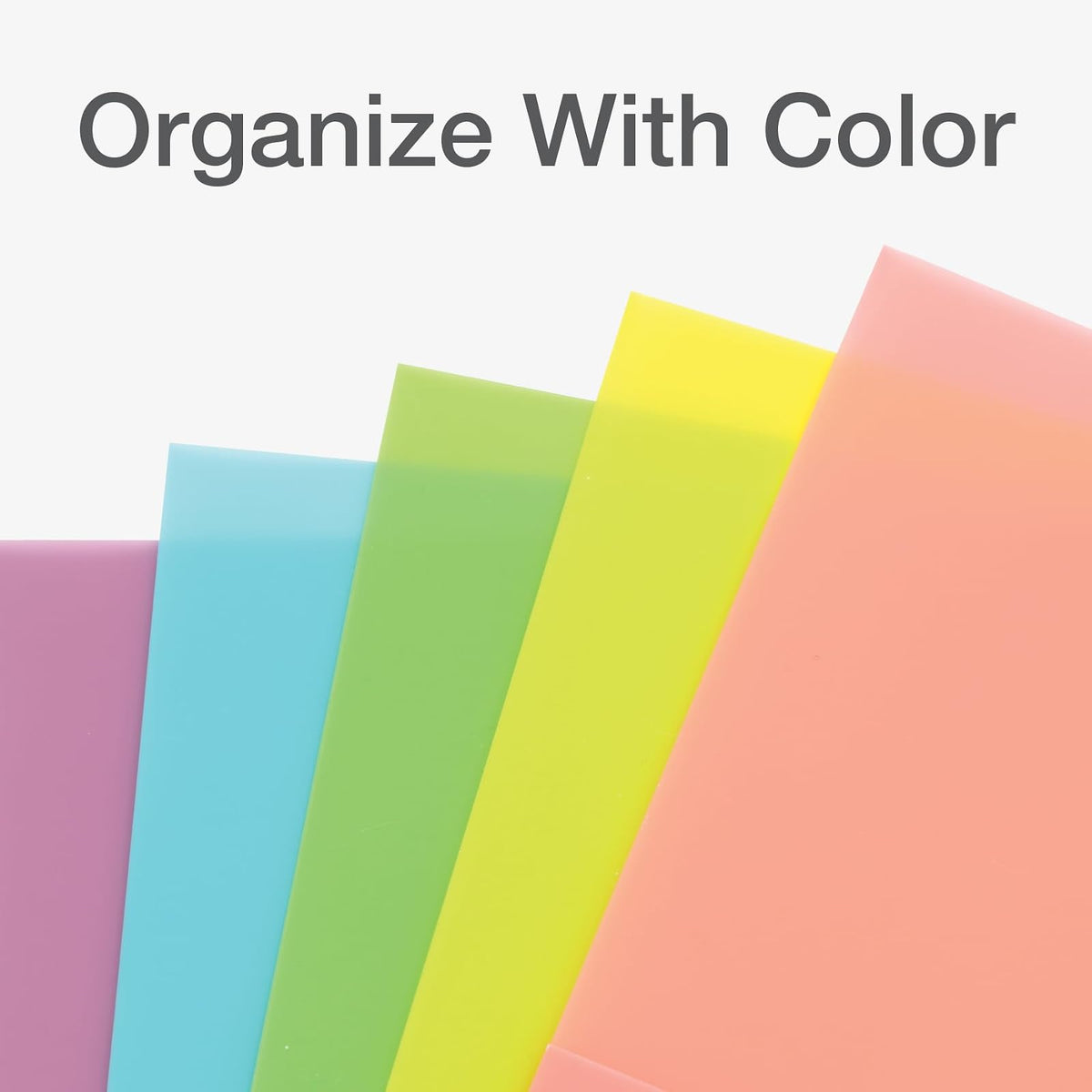 Oxford 59801 - Divisores de carpeta de polietileno, bolsillo doble, organizadores de 3 agujeros, colores pastel, 5 organizadores antiadherentes sin pestañas, paquete de 3 divisores índices