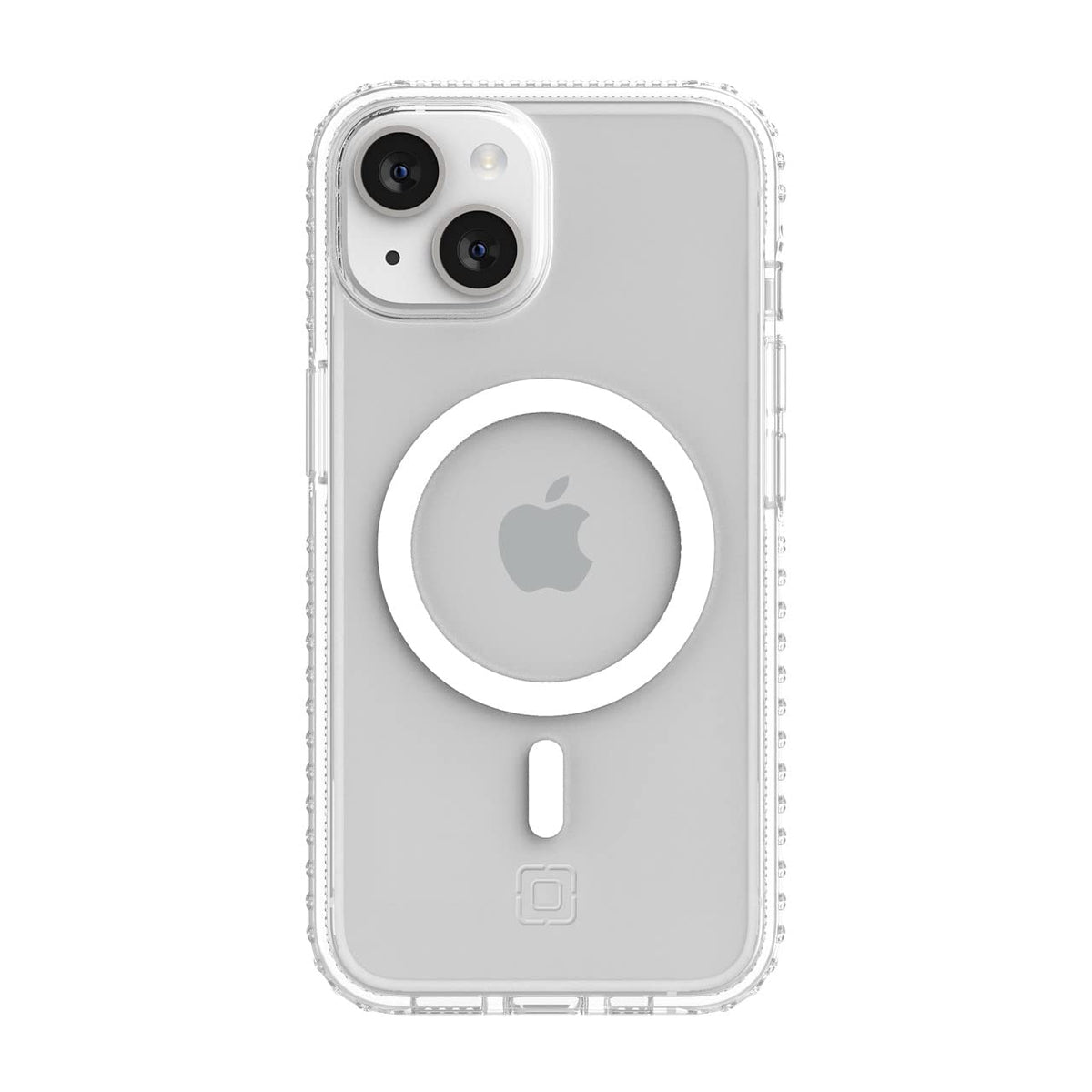Incipio Grip Funda con MagSafe Compatible con iPhone 13/14, Protección Caídas 4.2m, Bisel Elevado, Protección Antimicrobiana - Transparente