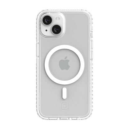 Incipio Grip Funda con MagSafe Compatible con iPhone 13/14, Protección Caídas 4.2m, Bisel Elevado, Protección Antimicrobiana - Transparente