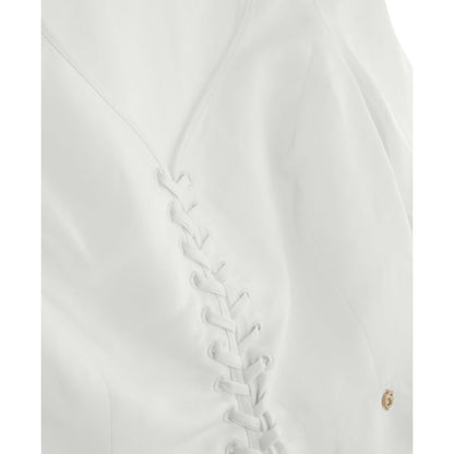 LS FEDERICA LACE UP TOP GUESS, BLANCO, L