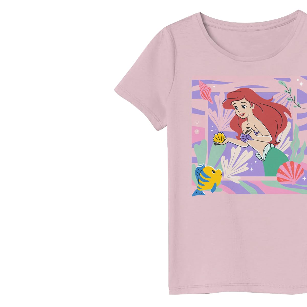 Disney Princesas La Sirenita Ariel Playera Casual Estampada para Niñas