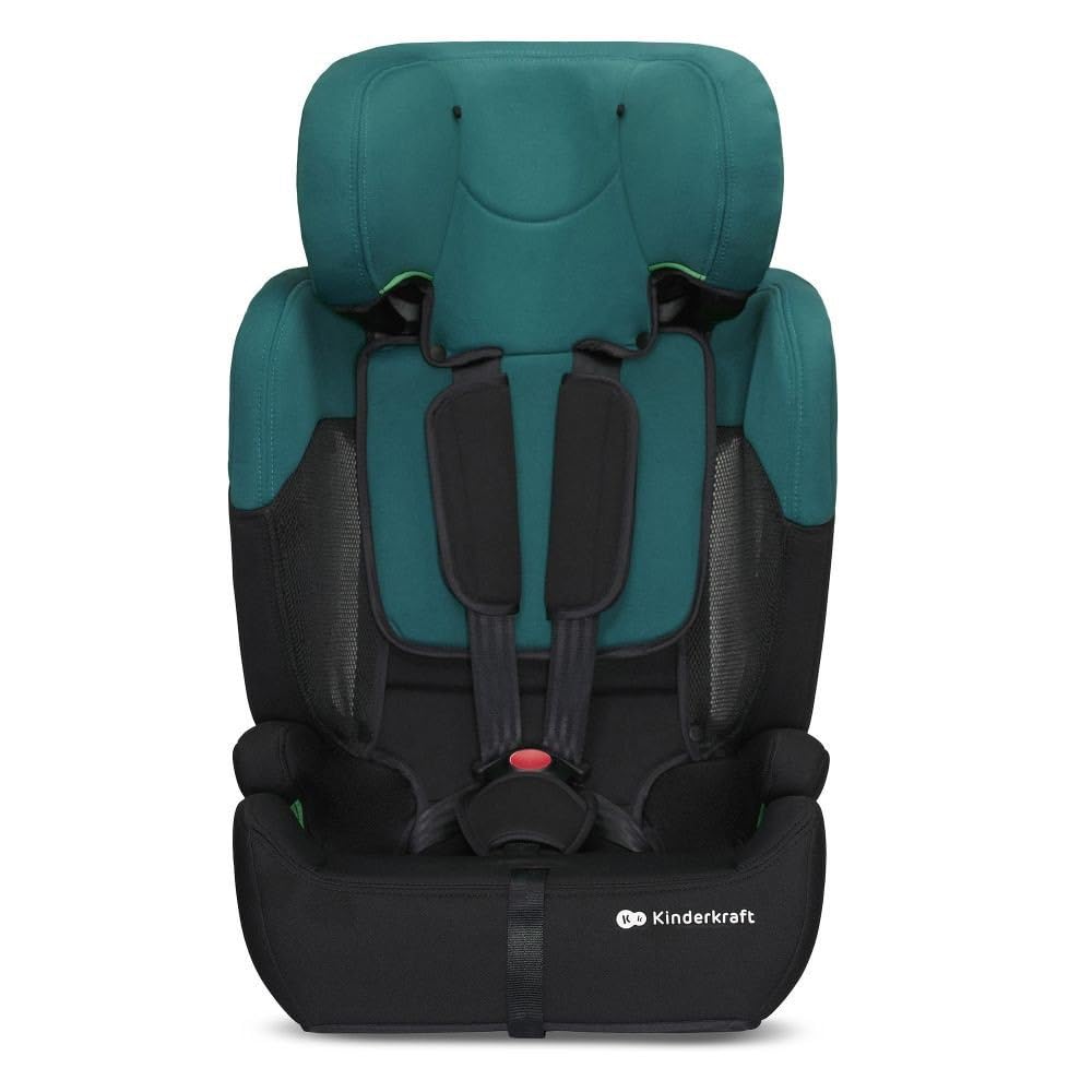 Kinderkraft COMFORT UP Autoasiento I-SIZE 76-150 cm, Silla automóvil para niños, bebé, Sillade, Cinturón, regula en 11 niveles, Grupo 1/2/3, 15 meses - 12 años, 9-36 kg, Verde