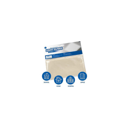 Educational Insights Mini Light Filters. Blanco 2' x 2', paquete de 4, reduce el brillo y el parpadeo, fácil instalación para oficinas, hospitales, hogar y aulas