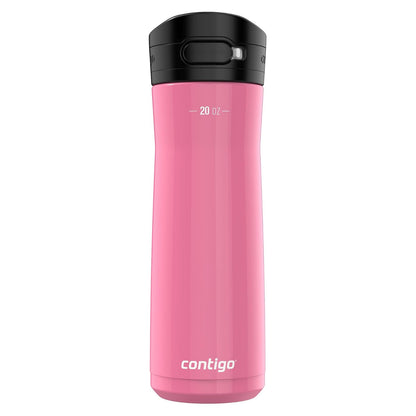 Contigo Botella de Agua Acero Inoxidable 590 ML Rosado Antiderrames Jackson Chill 2.0 con Asa Boquilla Cubierta