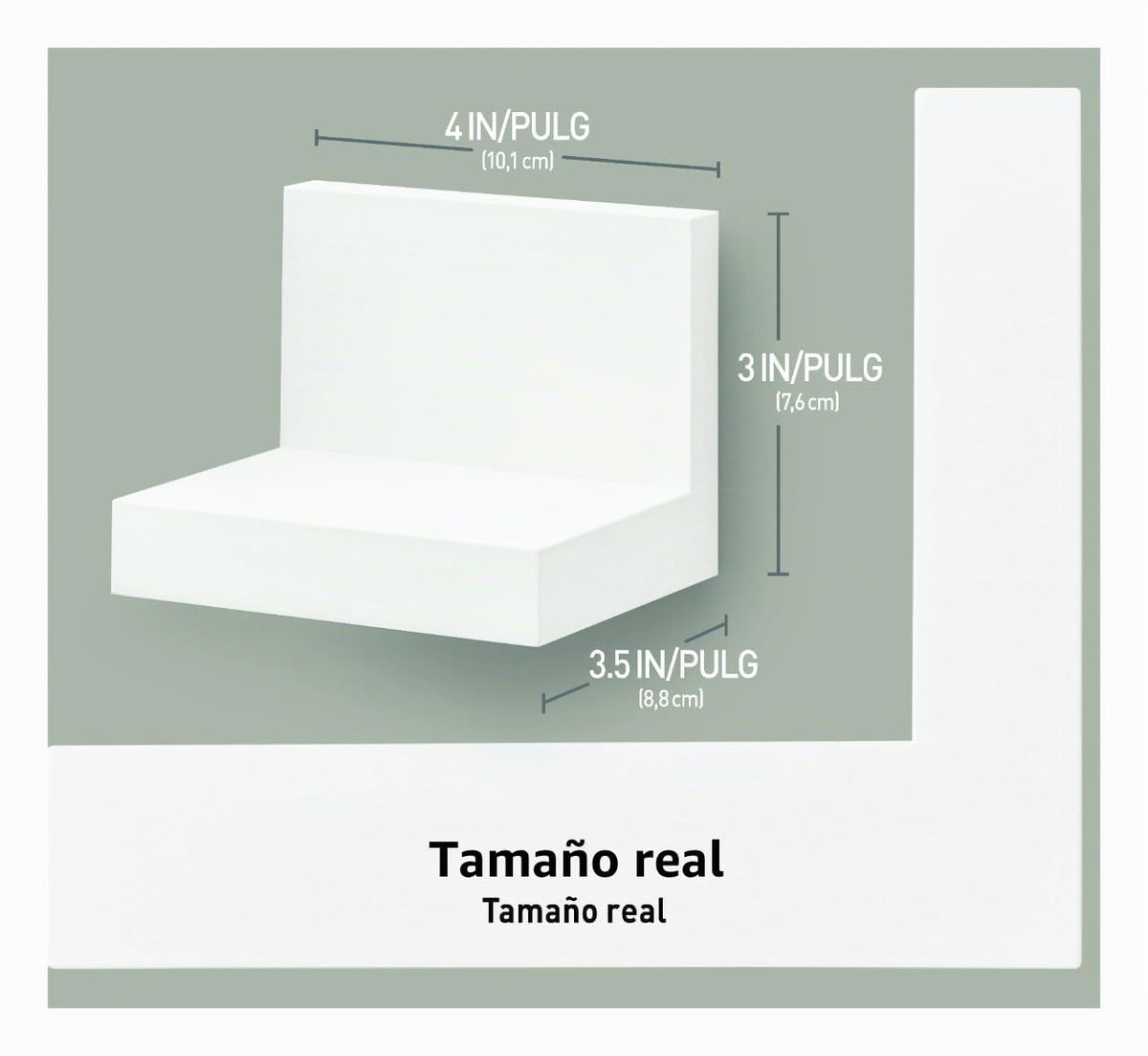 Command Repisa de exhibición, cuarzo, 2 repisas, 8 tiras de espuma medianas, decoración sin daños, paquete de 2