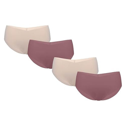 Hanes Ropa Interior para Mujer Panty Invisible Varios Cortes, Paquete de 4 Piezas