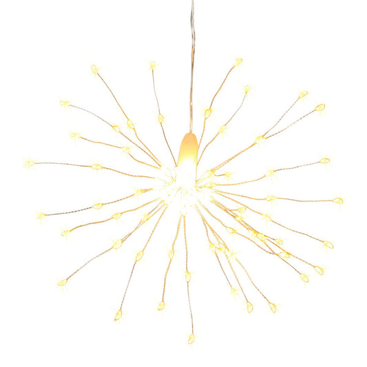 Estrella 90 Focos LED Fantasias Miguel Serie Decorativa Navidad Punta de Arbol Decoracion Boda XV Años Comunion Bautizo Serie de Pilas Arreglo Floral Fiestas 30 Ramas Marca Mylin 1 pieza