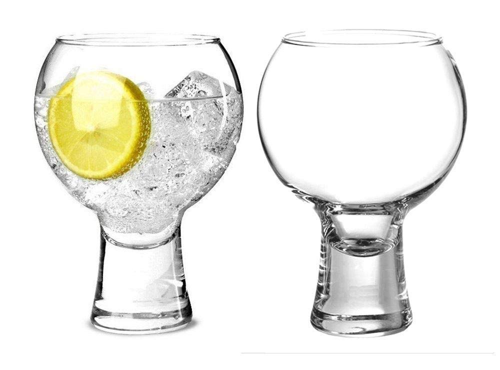 Agrippa | Juego De 6 Copas de Vidrio 340 Ml Vaso de Vidrio Apto para lavaplatos Regalo para hombres | Para Gin, Carajillo Bourbon, Vodka, Tequila, Ron, Coñac, Cóctel, Whisky