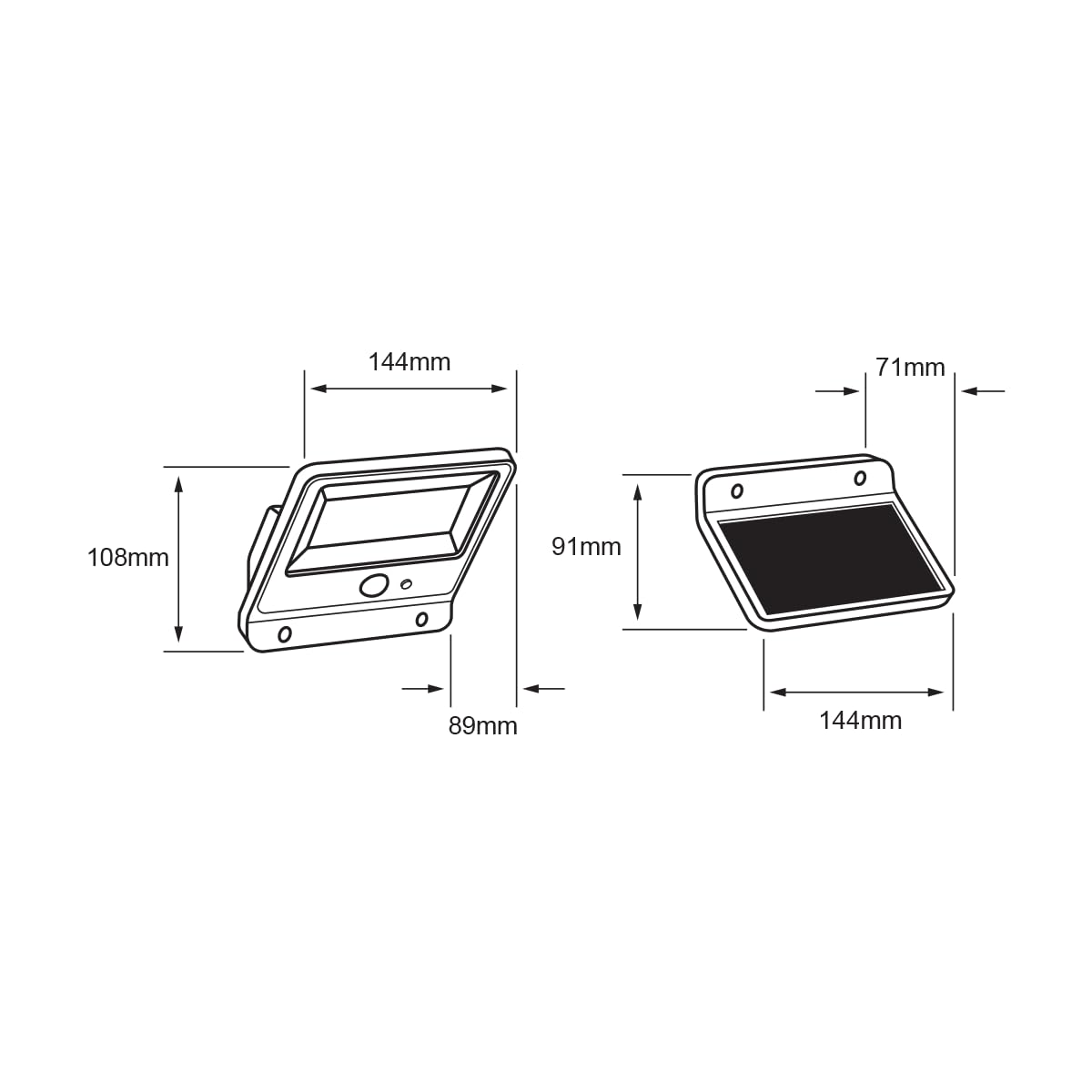 Tecnolite - Lámpara Solar LED 10 W, Luz de Día, Sensor de Movimiento, Modos de Luz, IP65