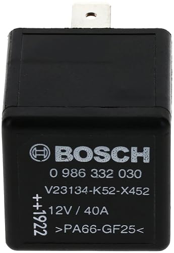 Bosch Mini Relevador Normalmente Abierto de 4 Pines, 12 V, 40 A, 0986332030