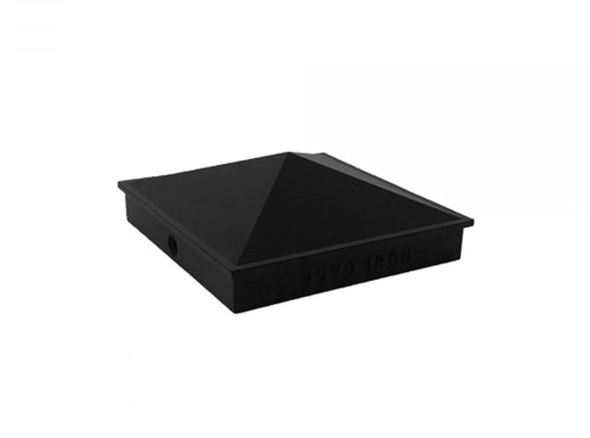 Nuvo Hierro Aluminio Post Pac - Negro, 4.5" x 4.5", Negro