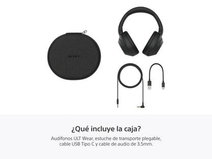Sony Audífonos Inalámbricos ULT Wear con Bajos Potentes y Cancelación de Ruido - Negro