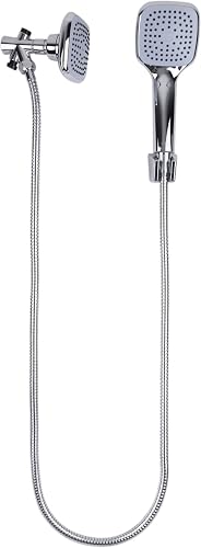 DICA 3005T Regadera de Teléfono, Ducha de Baño, Regadera Moderna tipo Lluvia, Acabado Cromo