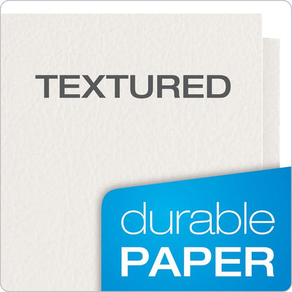 Oxford Fólder Doble Solapa, 2 Bolsas Interiores, Papel Texturizado, Caja Con 25 Piezas, Color Blanco, Tamaño Carta 57504