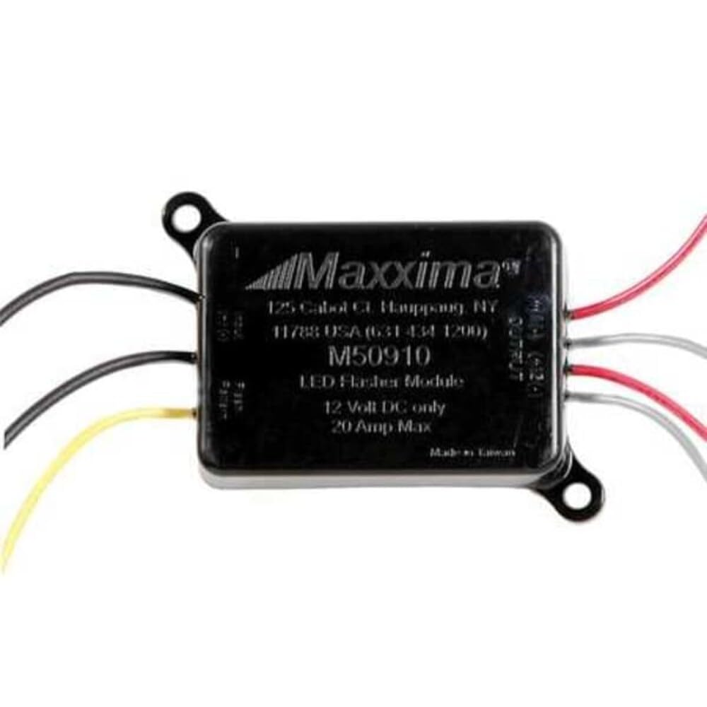 Maxxima Módulo Intermitente LED con 16 Patrones de Flash Seleccionables, Negro, M50910