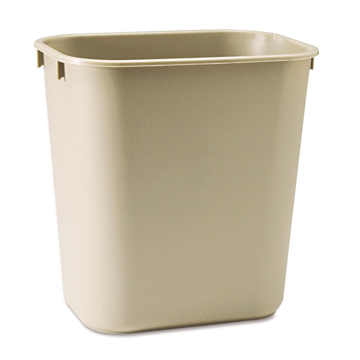 Rubbermaid Commercial Products – Cesto de Basura Pequeño con Bordes Reforzados, Bote para Oficina y Hogar que se Ajusta Debajo del Escritorio, Capacidad de 12,30 L, Beige FG295500BEIG