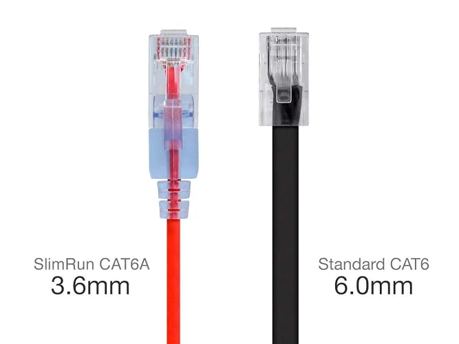 Monoprice SlimRun Series Cable de Conexión Patch Ethernet, 2ft, Rojo