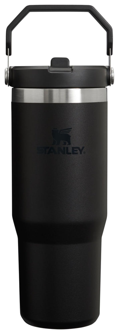 Termo Stanley IceFlow FlipStraw Tumbler Black 887ml - Stanley Termo de acero inoxidable con popote abatible