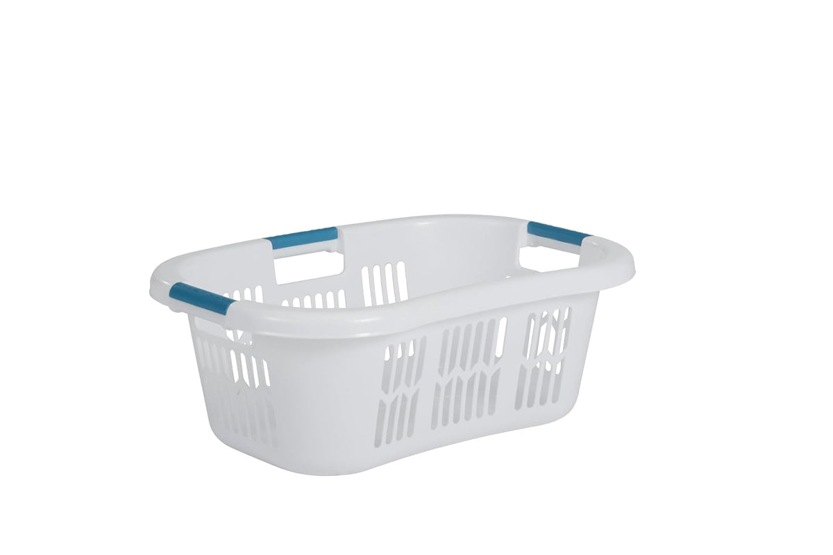 Rubbermaid Commercial Products – Cesto para Ropa Sucia y Organizador de Lavandería, Canasta de Plástico para el Hogar, de 52 L, Blanco FG299787WHT