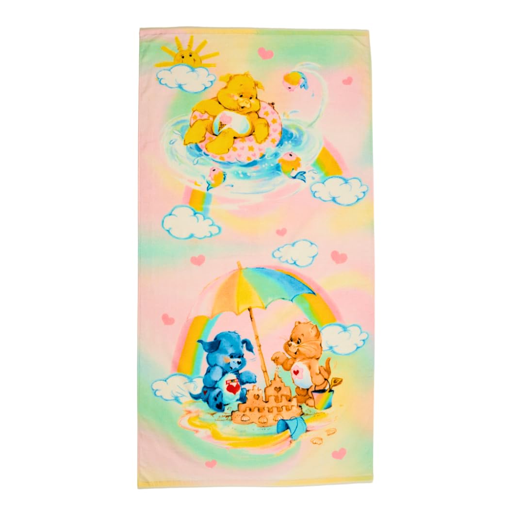 Franco Collectibles Care Bears - Toalla de baño clásica Retro de algodón súper Suave para el día de San Valentín, 60 x 30 Pulgadas, (Producto con Licencia Oficial)