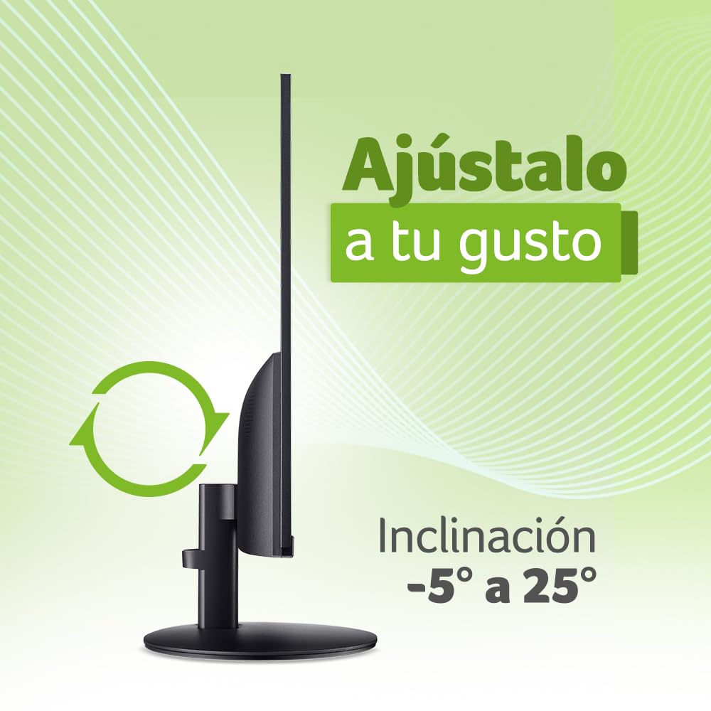 Acer SB243Y G0bi Monitor de 23.8 Pulgadas | FHD 1920 x 1080, panel IPS, 120 Hz, 1 ms, AdaptiveSync, HDMI y VGA