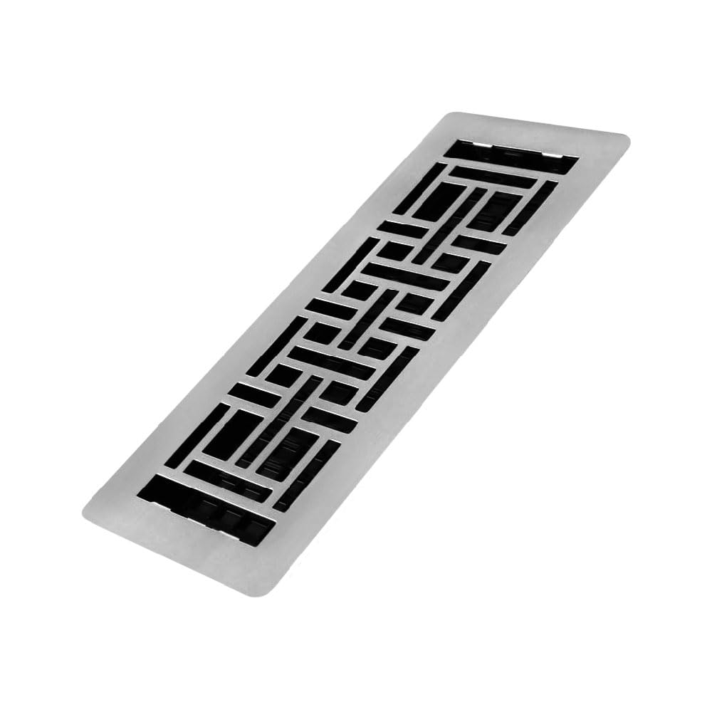 Decor Grates LAJH412-NKL Rejillas, 4x12, colección oriental, níquel cepillado