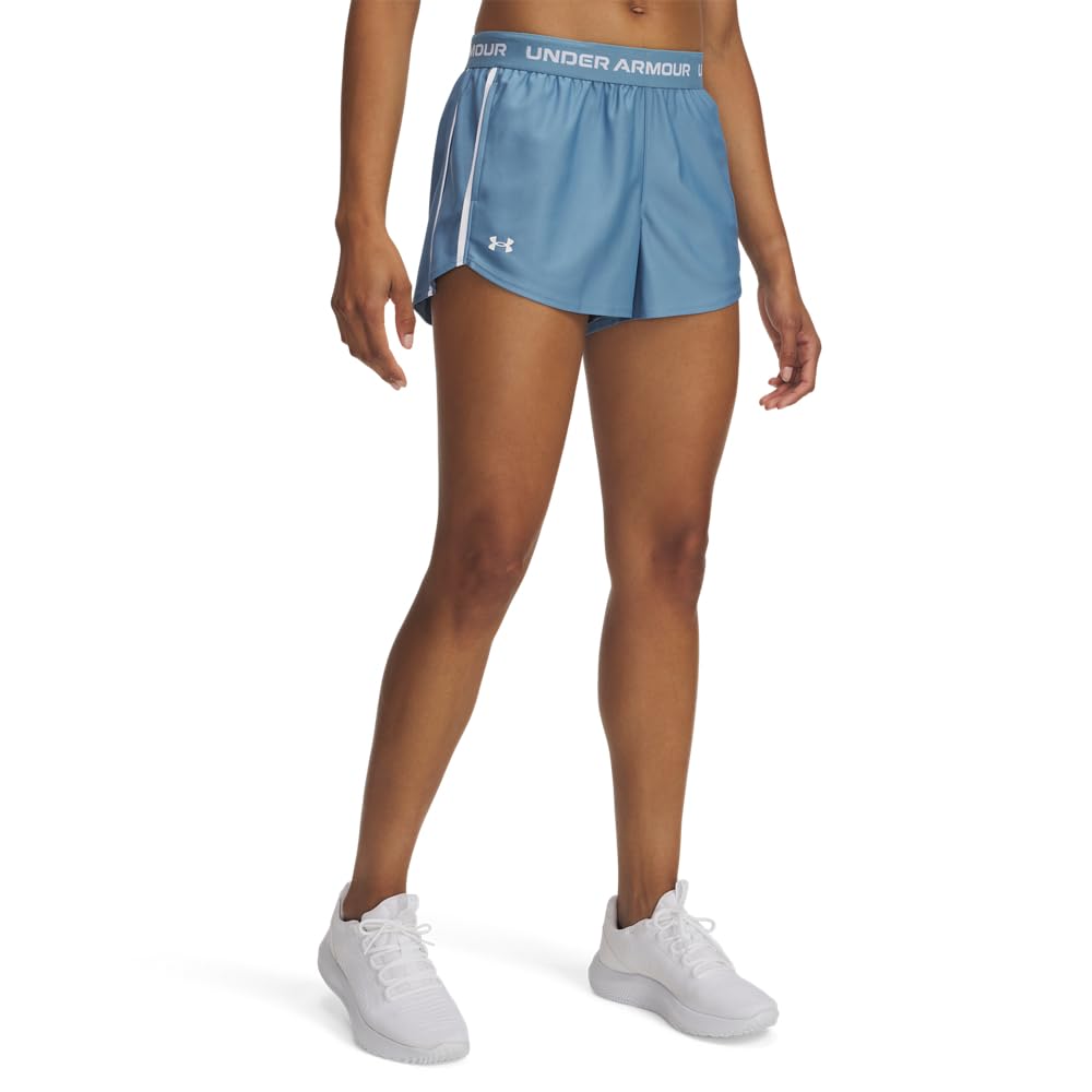 Under Armour Tech Play Up Short Deportivo para Mujer - CH - (418) Blue Smoke - White