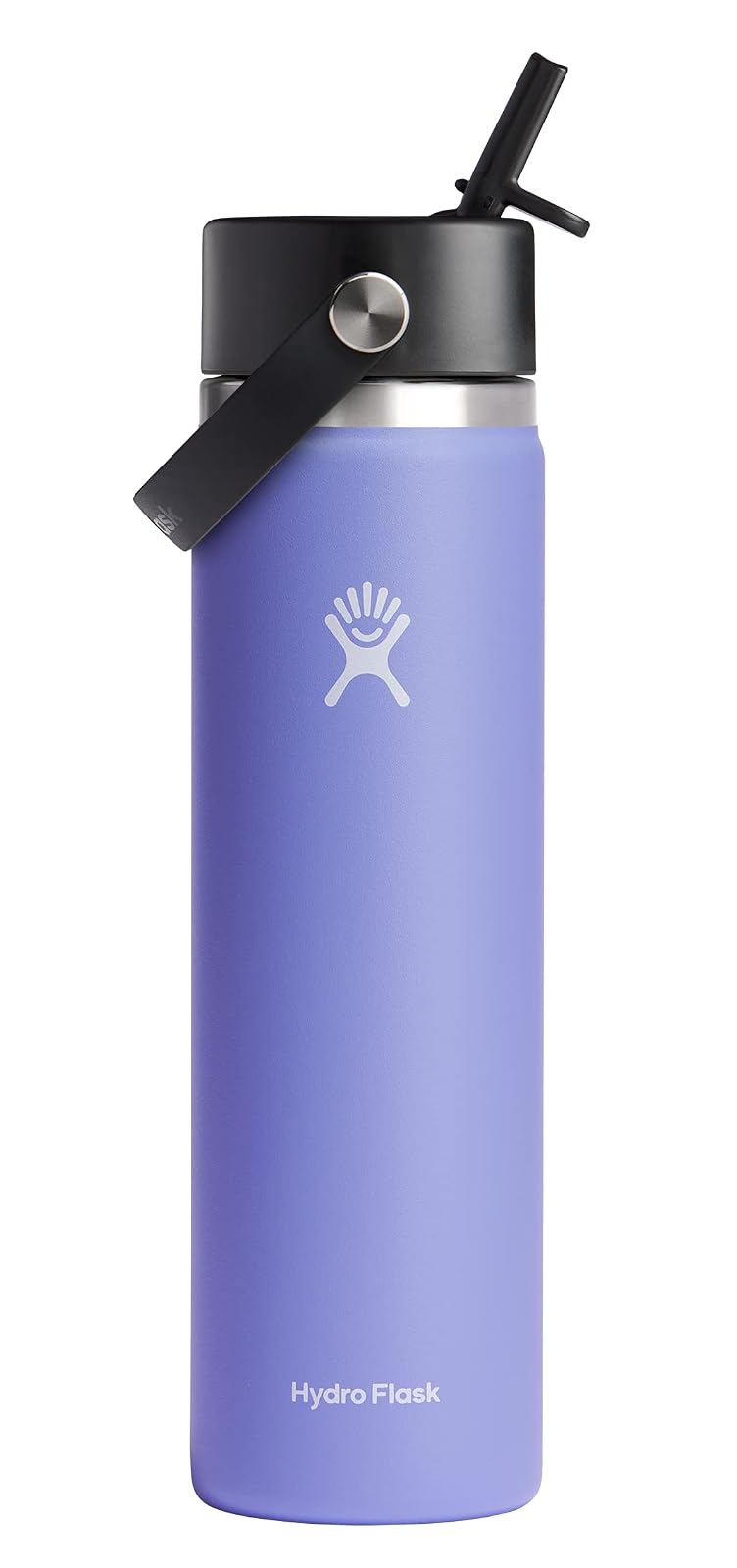 Hydro Flask Botella con Tapa de Popote Flexible, Acero Inoxidable - 24 onzas - Lupine