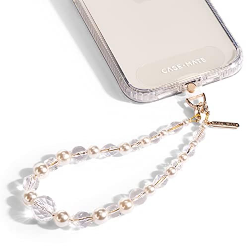 Case-Mate Correa de Muñeca con Abalorio para Celular - blanco